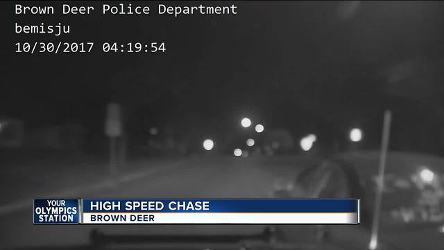 Dash cam captures Brown Deer PD chase with battery thieves