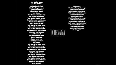 Nirvana - In Bloom - Nirvana lyrics [HQ]