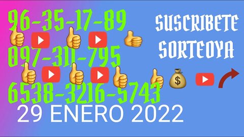SORTEOYA NUMERO PROBABLE 29 ENERO 2022