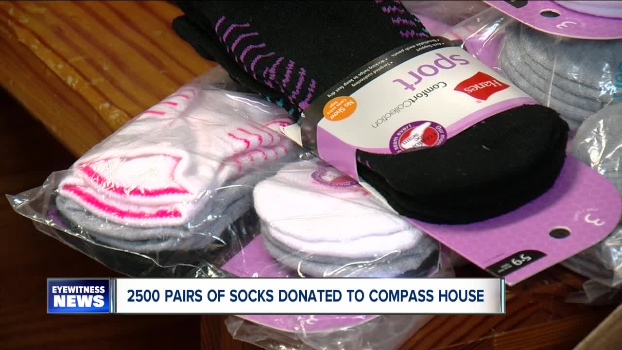 2,500 pairs of socks donated to Compass House