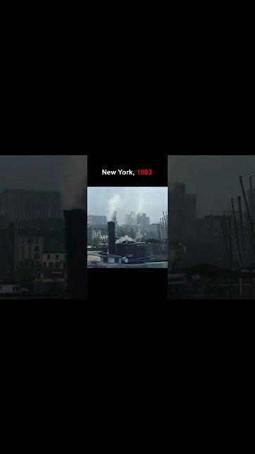 New York, 1903: East River Tour | 60fps, Colorized, AI Enhanced, Sound Design