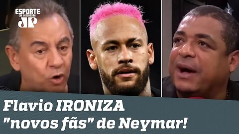 "Agora é Adulto Ney"? Flavio Prado DISCUTE com Vampeta e IRONIZA "novos fãs" de Neymar!