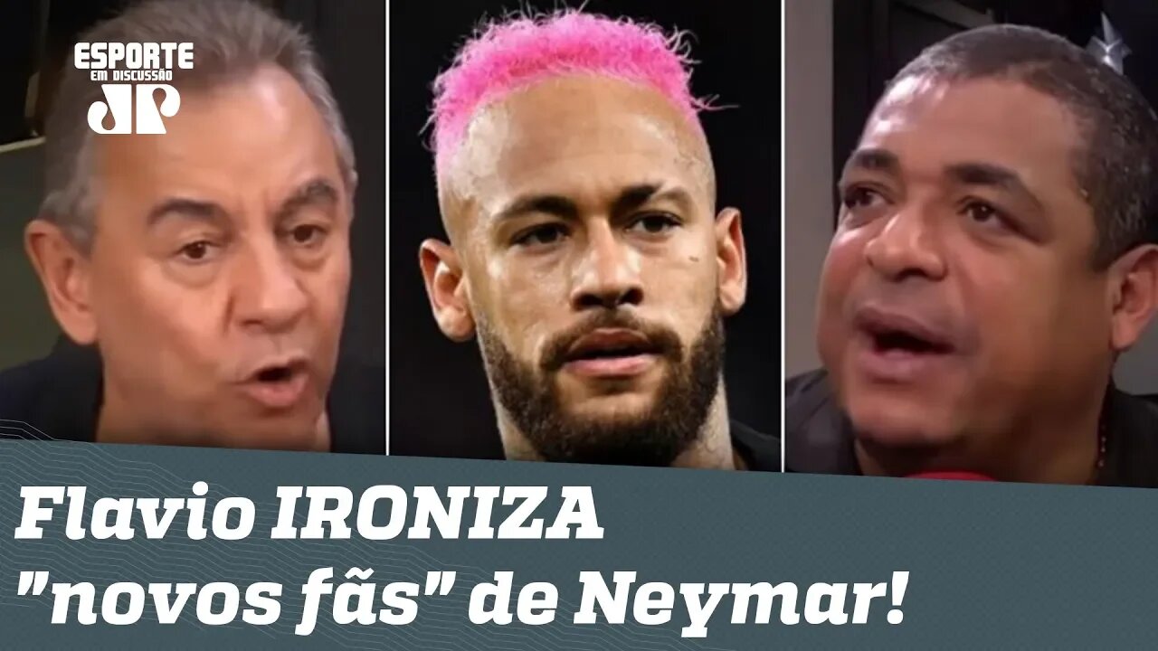 "Agora é Adulto Ney"? Flavio Prado DISCUTE com Vampeta e IRONIZA "novos fãs" de Neymar!