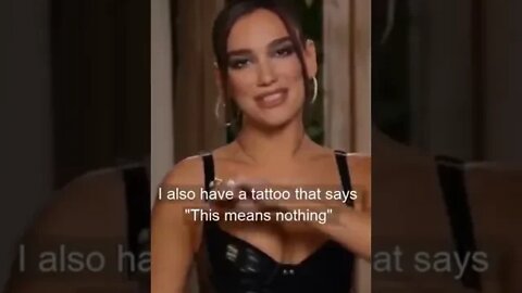 Dua Lipa shows off Tattoos!