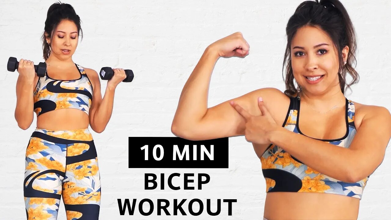 10 Minute Beginners Arm Workout, Best Bicep Workout for Women At Home, Building Toned Arms w/ Allie