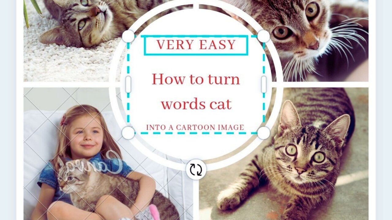 # very easy how to turn words cat into a cartoon image