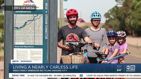 Family living a nearly car-less life