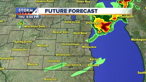 Warm this afternoon with storms developing late afternoon and tonight