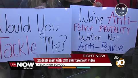 Students meet with staff over takedown video