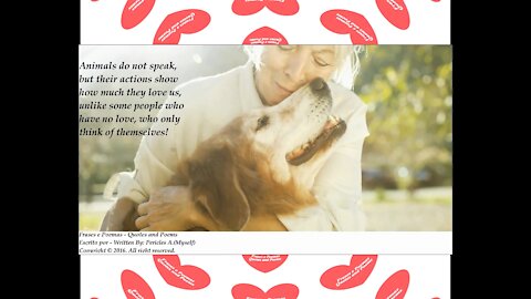 Animals do not speak, but their actions show how much love us! [Quotes and Poems]