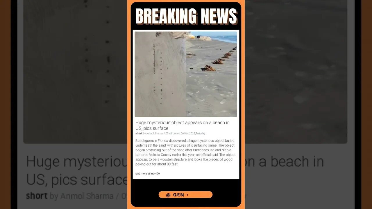 Latest News | Huge mysterious object appears on a beach in US, pics surface | #shorts #news