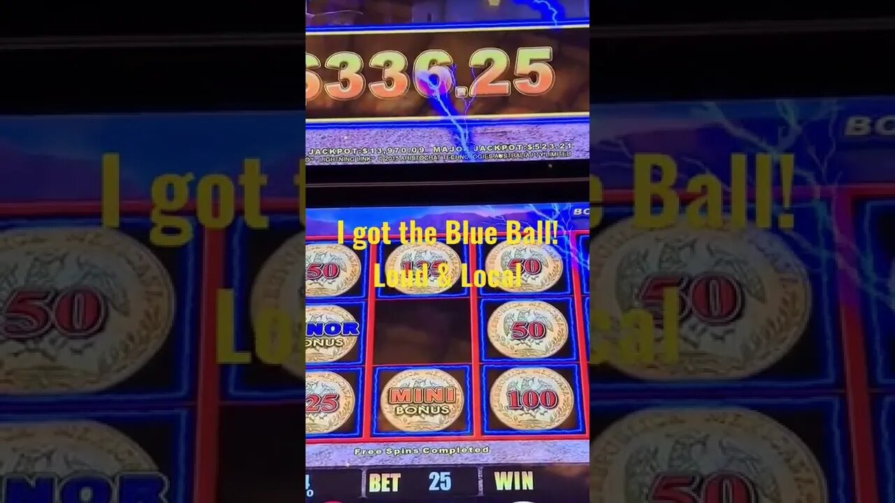 I got the Blue Ball! High Limit Lightning Link. Loud & Local #shorts