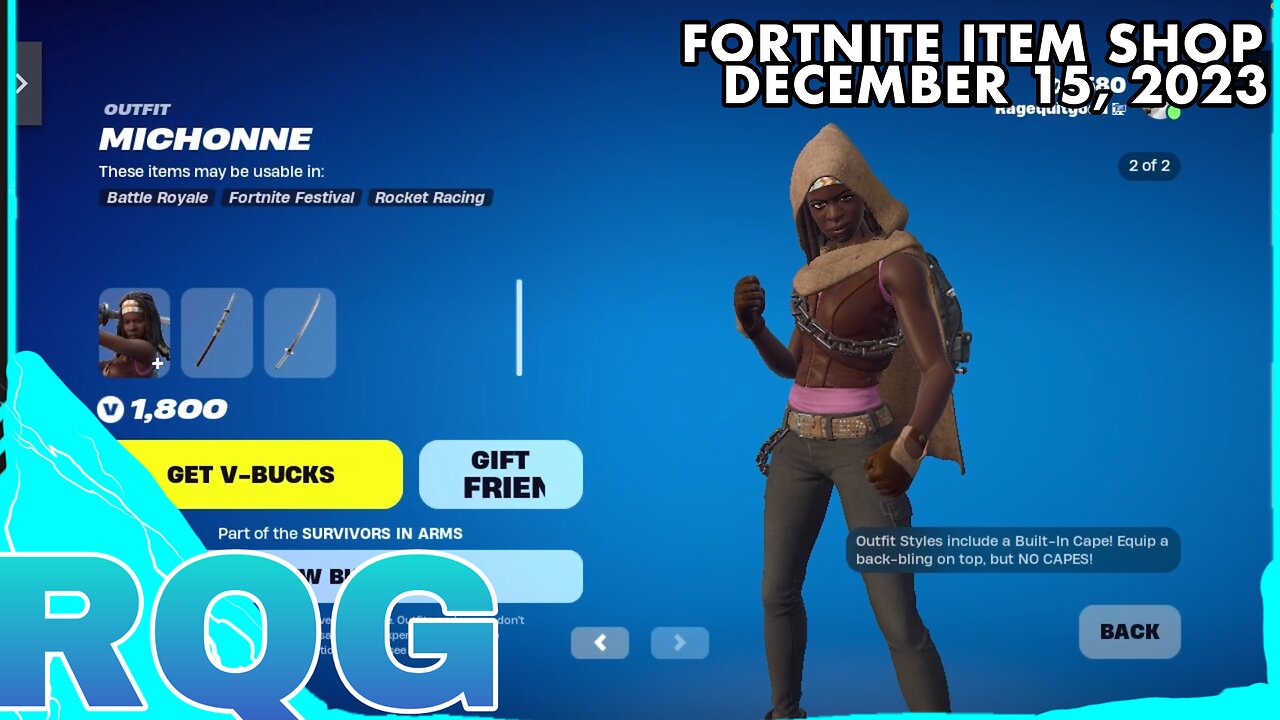 WALKING DEAD IS BACK! FORTNITE ITEM SHOP (December 15, 2023)