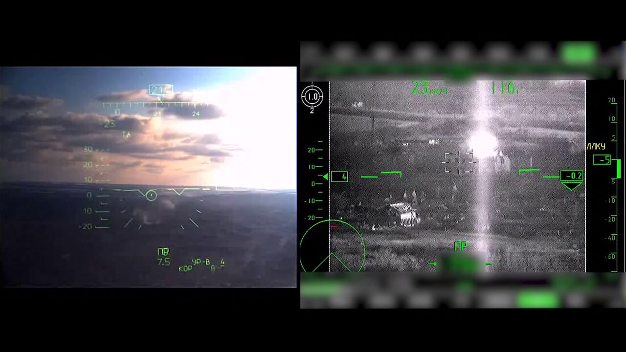 ★★★ Footage of destruction of the Ukrainian command post by helicopter guided missiles