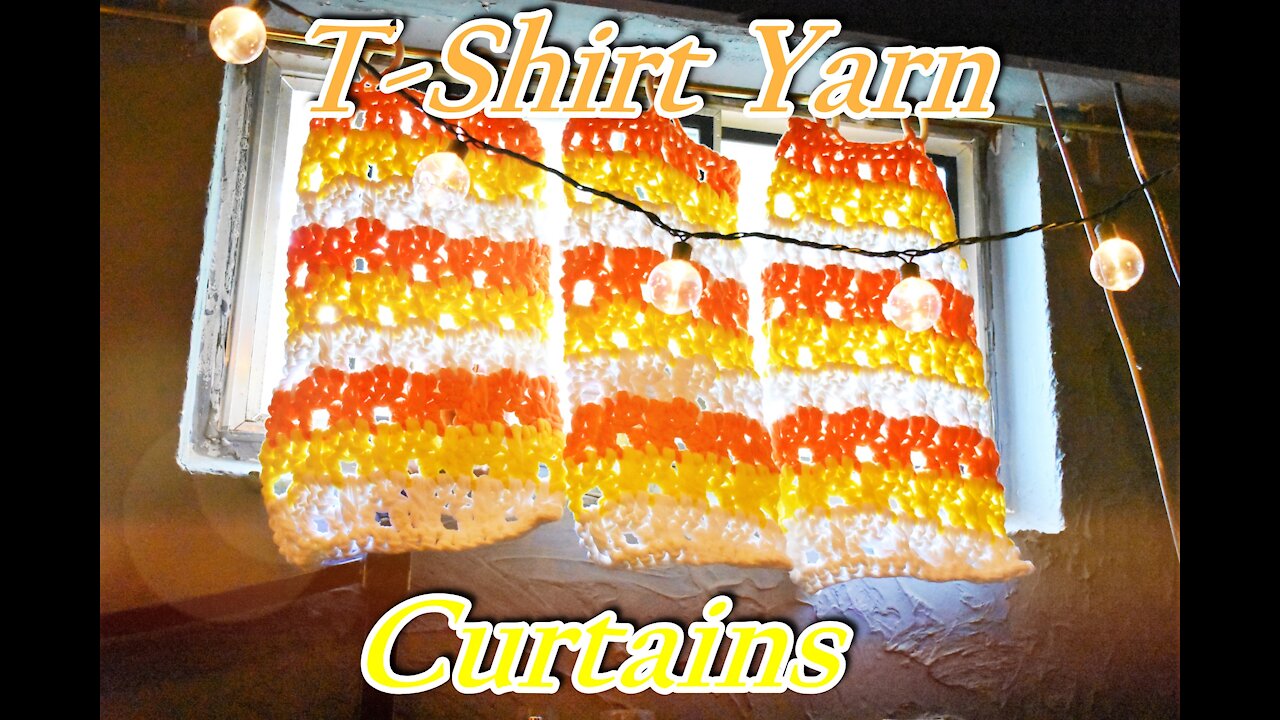 How to Crochet Easy and Fun Curtains with T-Shirt Yarn