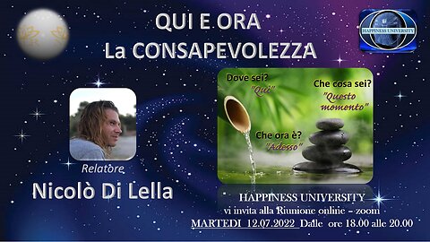 LA CONSAPEVOLEZZA DEL QUI E ORA con Nicolo Di Lella