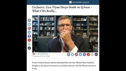 ⚡️🇺🇸 🦅 Sep 9 2022 - Gen Flynn Talks QAnon > Is Q The PsyOp * Or * Is It This Interview ;)