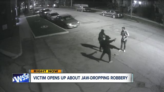 Victim opens up about jaw-dropping robbery