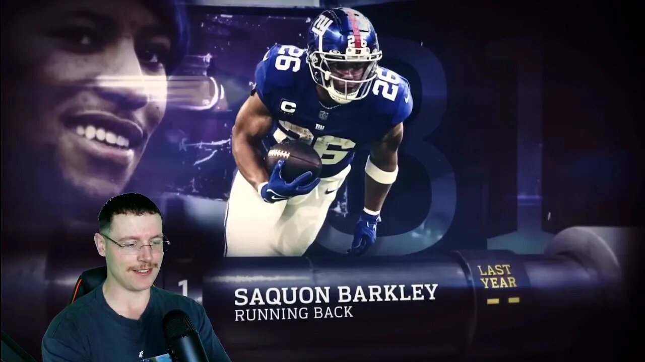 Rugby Player Reacts to SAQUON BARKLEY (RB, Giants) #31 The Top 100 NFL Players of 2023