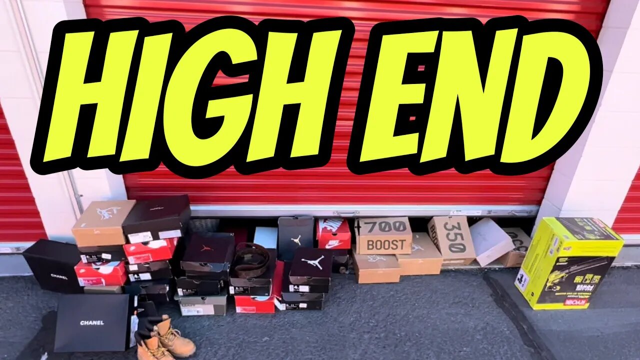 LOADED WITH HIGH END SNEAKERS !! i bought an abandoned storage and found money