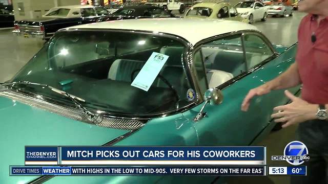 Mitch picks out cars for his coworkers