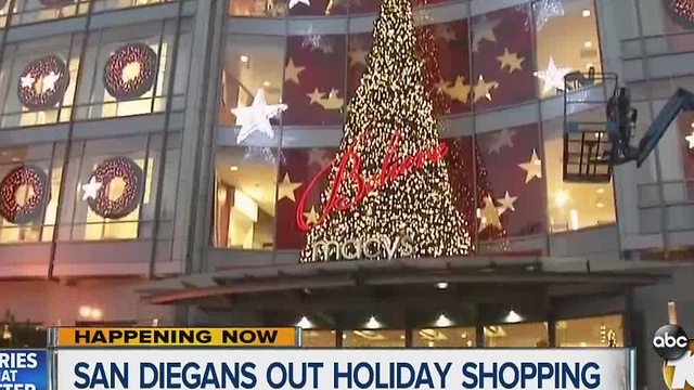 San Diegans out holiday shopping