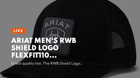 ARIAT Men's RWB Shield Logo Flexfit110 Snapback Cap