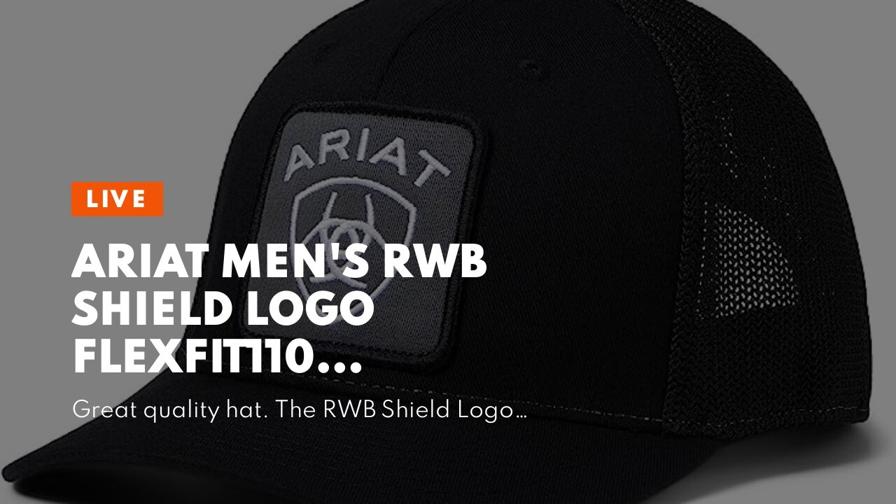 ARIAT Men's RWB Shield Logo Flexfit110 Snapback Cap