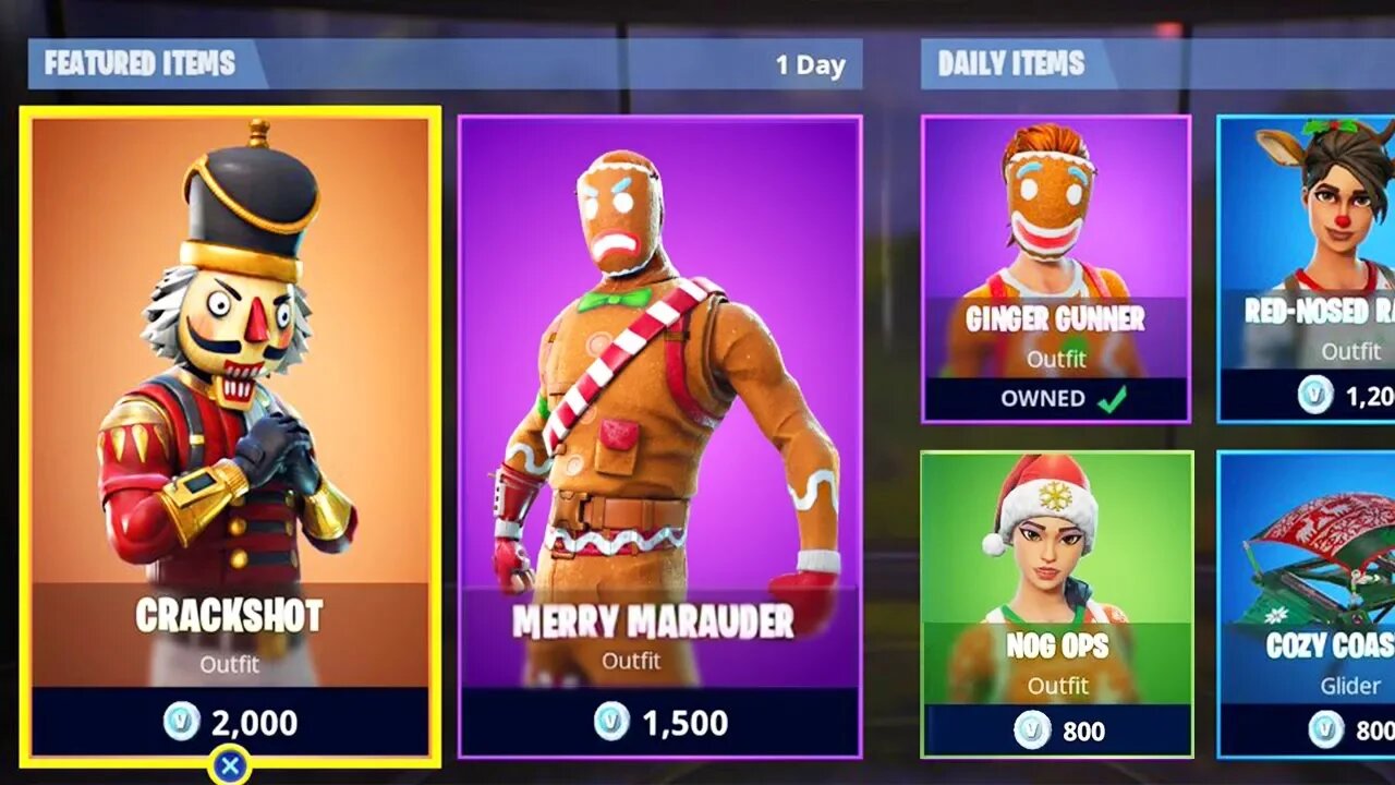 *NEW* CHRISTMAS SKINS in Fortnite! Fortnite Item Shop Update! (Fortnite Battle Royale)