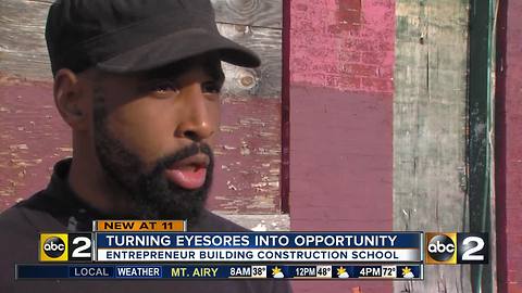 Entrepreneur building East Baltimore construction vocational school