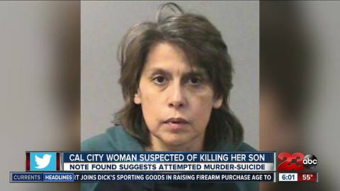 Cal City woman accused to stabbing son to death