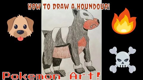 How to Draw a Houndour! 2020 🔥