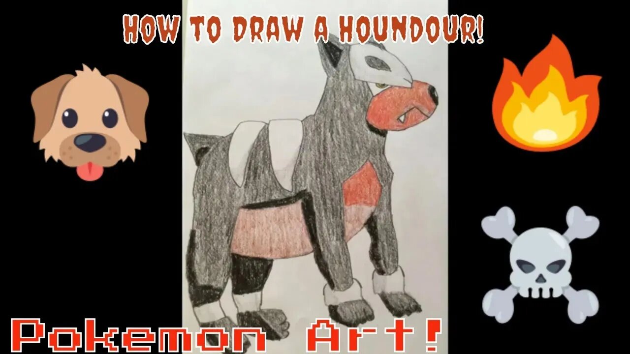 How to Draw a Houndour! 2020 🔥