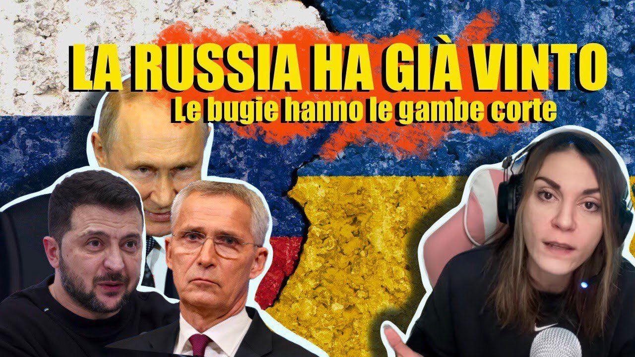 LA RUSSIA HA GIÀ VINTO E LE BUGIE HANNO LE GAMBE CORTE Per 20 mesi i media vi hanno raccontato che l'Ucraina stava vincendo sulla Russia,poi un giorno all'improvviso vi hanno detto:ah no!Ci scusiamo,sta vincendo Putin.Vi pare normale?