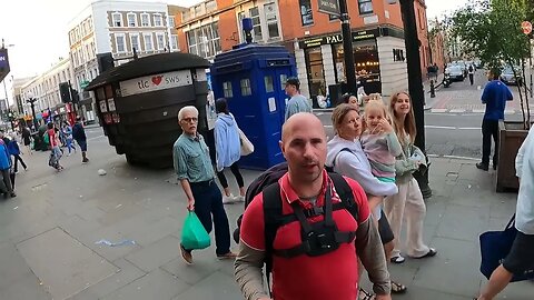 vlig by the Tardis. Earl's court London GoPro 11th July 2023