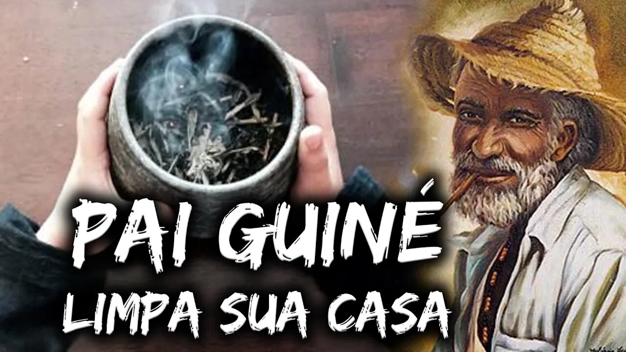 Pai Guiné limpa sua casa