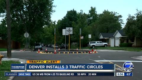 Denver installs 3 traffic circles