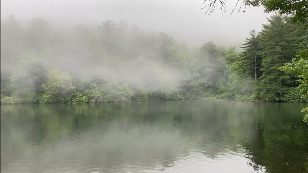 Mist rolling in at Lake Conasauga