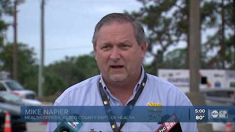 Pasco Dept. of Health vaccinates hundreds on the first day of 65+ vaccinations