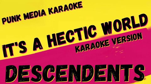 DESCENDENTS ✴ IT'S A HECTIC WORLD ✴ KARAOKE INSTRUMENTAL ✴ PMK