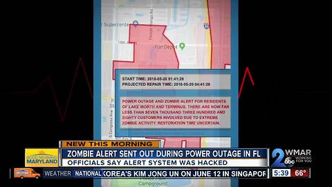 Florida city looks for answers after zombie alert sent to residents