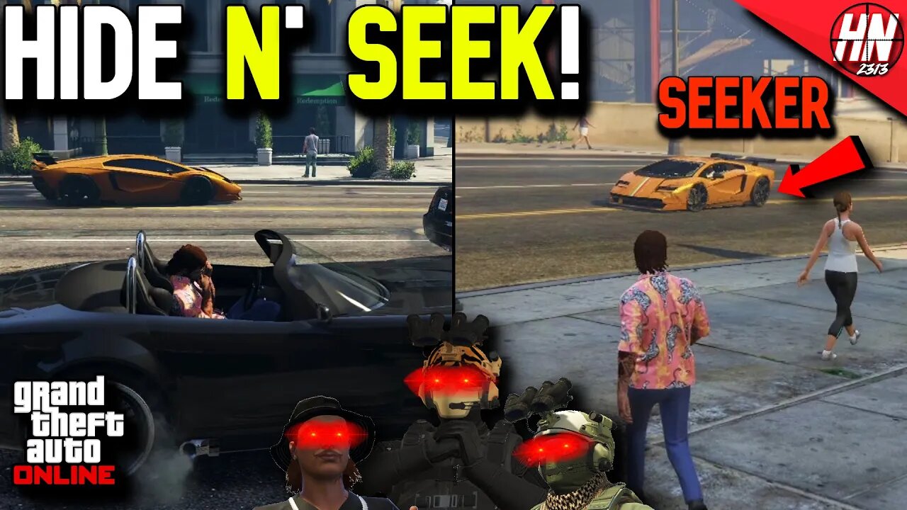 GTA Online Hide N Seek ft. @gtanpc @twingo2313 @UncleSlim