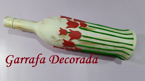 DIY - GARRAFA DECORADA COM TULIPAS @lucibuzo