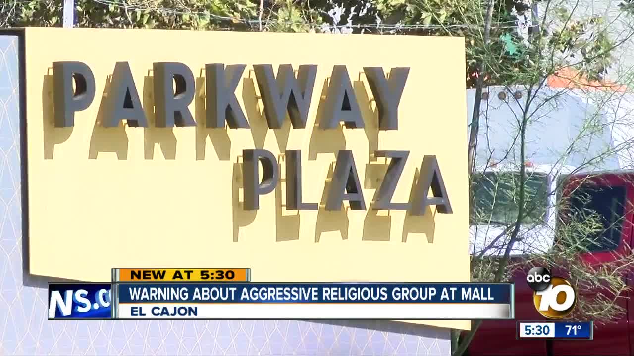 Woman speaks on aggressive religious group at El Cajon mall