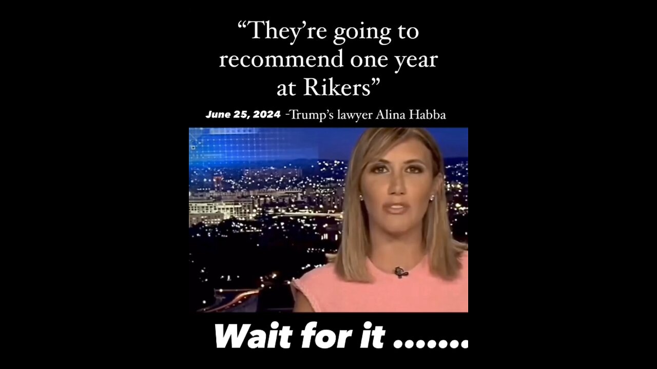 Alvin Braggs office is going to recommend Trump do 1 year at Rikers Island