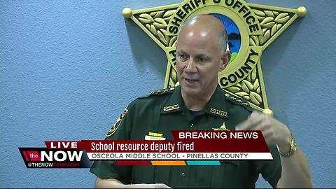 School Resource Deputy fired in Pinellas Co.