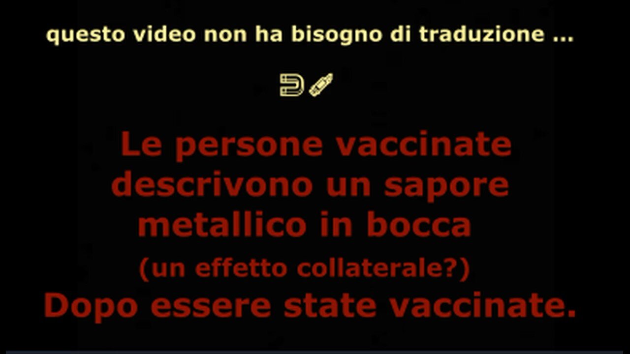 Le persone vaccinate descrivono un sapore metallico in bocca dopo essere state vaccinate.