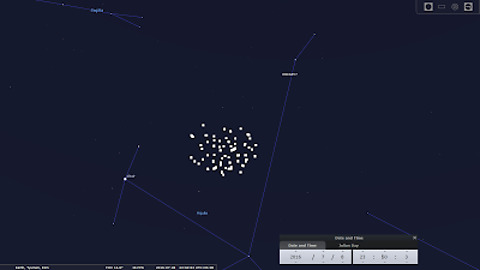 Possibly two dozen UFOs flying over at night