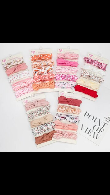 5Pcs/Lot Rabbit Ear Baby Headbands For Newborn