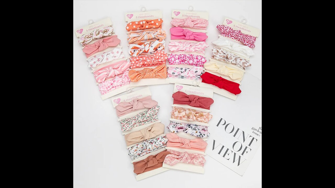 5Pcs/Lot Rabbit Ear Baby Headbands For Newborn